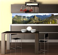 Fototapeta do kuchyně fólie 260 x 60, 80255098 - Panorama of Machu Picchu, lost Inca city in the Andes, Peru - Panorama z Machu Picchu, ztracené město Inků v Andách, Peru