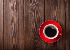 Samolepka flie 200 x 144, 80745295 - Coffee cup on wooden table background