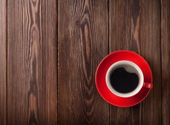 Fototapeta pltno 330 x 244, 80745295 - Coffee cup on wooden table background