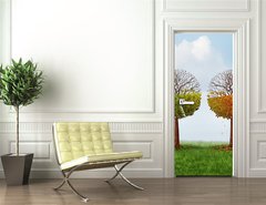 Samolepka na dvee flie 90 x 220  Market Share Decline, 90 x 220 cm
