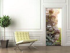 Samolepka na dveře fólie 90 x 220, 81455657 - Balinese stone sculpture art and culture - Balijské kamenné sochařské umění a kultura