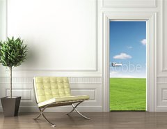 Samolepka na dvee flie 90 x 220  Landschaft mit Baum, 90 x 220 cm