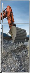 Samolepka na lednici flie 80 x 200, 81767561 - huge shovel excavator standing on gravel hill with stone rock