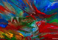 Fototapeta pltno 174 x 120, 81846317 - wet acrylic paint on canvas closeup