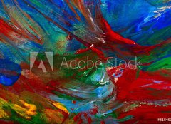 Fototapeta papr 254 x 184, 81846317 - wet acrylic paint on canvas closeup