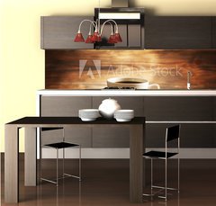 Fototapeta do kuchyn flie 260 x 60, 81865478 - Cup of coffee with grains on wooden background