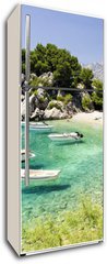 Samolepka na lednici flie 80 x 200, 81981240 - beach in Brela to Makarska Riviera, Dalmatia, Croatia