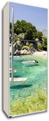 Samolepka na lednici flie 80 x 200  beach in Brela to Makarska Riviera, Dalmatia, Croatia, 80 x 200 cm