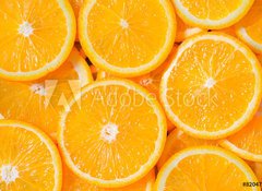 Samolepka flie 100 x 73, 82047365 - Orange Slices Background