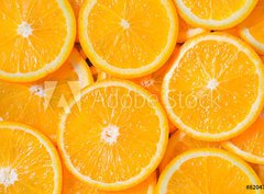 Fototapeta papír 360 x 266, 82047365 - Orange Slices Background - Oranžové plátky pozadí
