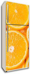 Samolepka na lednici flie 80 x 200  Orange Slices Background, 80 x 200 cm