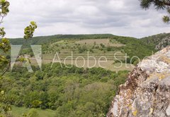 Samolepka flie 145 x 100, 83256331 - View of well known vineyard Sobes in Znojmo region, Moravia, Cze - Pohled na znm vinice Sobes v Znojm, na Morav, v Cze
