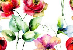 Fototapeta papr 184 x 128, 83697132 - Seamless wallpaper with spring flowers