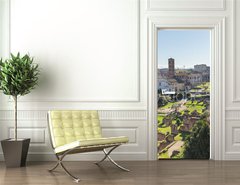 Samolepka na dvee flie 90 x 220, 83841599 - The Roman Forum in Rome, Italy