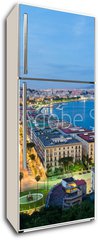 Samolepka na lednici flie 80 x 200, 84665162 - Naples, Italy, view of the bay and Vesuvius Volcano by night, from Posillipo