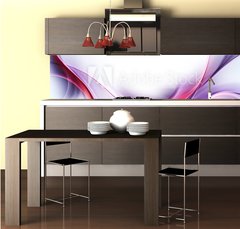 Fototapeta do kuchyně fólie 260 x 60, 85107105 - Elegant Fractal Waves Design