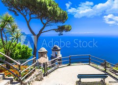 Fototapeta pltno 160 x 116, 85260412 - beautiful  Ravello village,view with church. Amalfi coast, Italy - krsn vesnice Ravello, pohled na kostel. Pobe Amalfi, Itlie