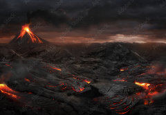 Samolepka fólie 145 x 100, 85978713 - Volcanic landscape