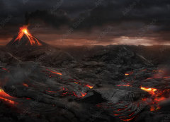 Samolepka flie 200 x 144, 85978713 - Volcanic landscape