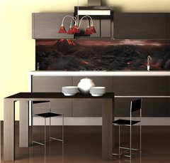Fototapeta do kuchyn flie 260 x 60, 85978713 - Volcanic landscape