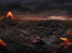 Fototapeta papír 360 x 266, 85978713 - Volcanic landscape