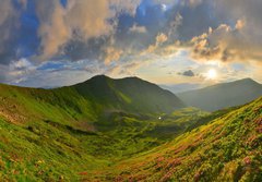 Fototapeta papr 184 x 128, 86452003 - Sunset in summer mountains - Zpad slunce v letnch horch