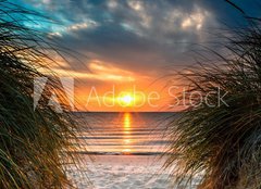 Fototapeta160 x 116  Personal Paradise on a Beautiful White Sand Beach at Sunset, 160 x 116 cm