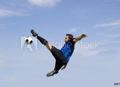 Samolepka flie 100 x 73, 867244 - football - soccer player volley - Fotbal