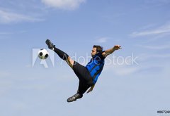 Fototapeta174 x 120  football  soccer player volley, 174 x 120 cm