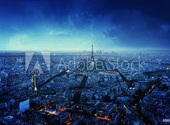 Fototapeta papír 360 x 266, 86925891 - Paris - Panoráma Paříže při západu slunce, Francie