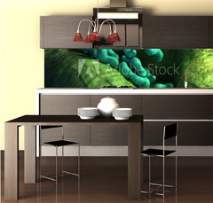 Fototapeta do kuchyn flie 260 x 60, 87073278 - medical bacteria illustration of the campylobacter