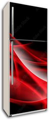 Samolepka na lednici fólie 80 x 200, 87077837 - Creative Art Red Light Fractal Waves Abstract Background - Kreativní umění červené světlo fraktální vlny abstraktní pozadí