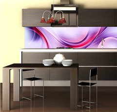 Fototapeta do kuchyn flie 260 x 60, 87209773 - Purple Abstract Waves Art Composition Background - Purple Abstraktn vlny Umn sloen pozad