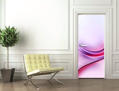 Samolepka na dveře fólie 90 x 220, 87209773 - Purple Abstract Waves Art Composition Background