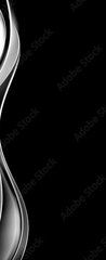 Samolepka na dvee flie 90 x 220, 87644944 - abstrakcyjne srebrne fale czarne to