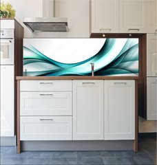 Fototapeta do kuchyn flie 180 x 60, 88270919 - abstract fractal blue wave background