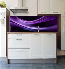 Fototapeta do kuchyn flie 180 x 60, 88530776 - abstraction purple light wave background