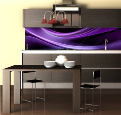 Fototapeta do kuchyně fólie 260 x 60, 88530776 - abstraction purple light wave background - abstrakce fialové pozadí světelné vlny