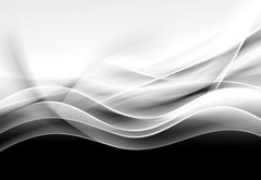 Fototapeta174 x 120  creative abstraction black and white wave background, 174 x 120 cm