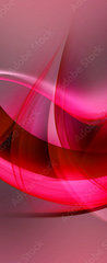 Samolepka na dveře fólie 90 x 220, 88611581 - pink red wave background - růžová červená vlna pozadí