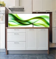 Fototapeta do kuchyn flie 180 x 60, 89102505 - abstract green wave background