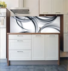 Fototapeta do kuchyn flie 180 x 60, 89214074 - gray chaos modern wave background