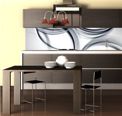 Fototapeta do kuchyně fólie 260 x 60, 89214074 - gray chaos modern wave background - šedý chaos moderní vln pozadí