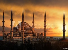 Fototapeta330 x 244  The Blue Mosque in Istanbul during sunset, 330 x 244 cm