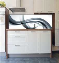 Fototapeta do kuchyn flie 180 x 60, 89350851 - gray wave background abstract design