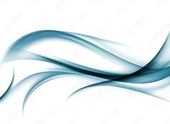 Samolepka flie 100 x 73, 89362452 - abstract blue awesome waves background