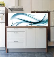Fototapeta do kuchyn flie 180 x 60, 89362452 - abstract blue awesome waves background