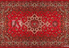 Fototapeta174 x 120  Old Persian carpet with pattern. top view, 174 x 120 cm