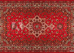 Fototapeta254 x 184  Old Persian carpet with pattern. top view, 254 x 184 cm