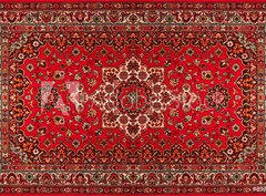 Fototapeta360 x 266  Old Persian carpet with pattern. top view, 360 x 266 cm
